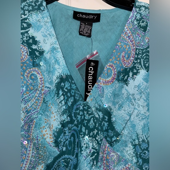 💎 NWT! Chaudry Sequin Split Sleeve Maxi Boho Dress - Picture 2 of 12